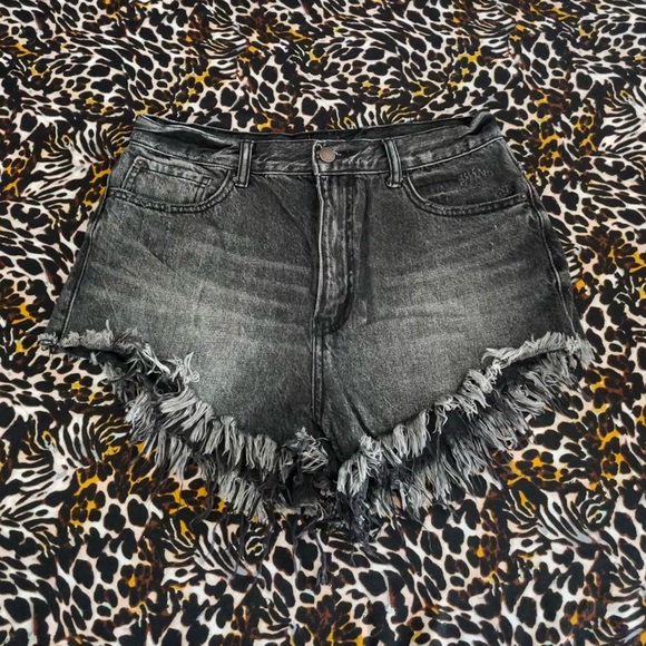 BDG Pants - BDG Urban Outfitters High-Rise Cheeky Raw Hem Shorts